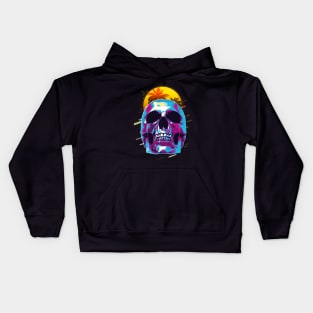 Skull retro80s Kids Hoodie